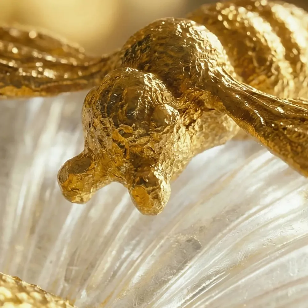 Vessière Cristaux Fleurs Cristal|Fleur décorative Or d’Abeille Daum