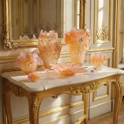 Vessière Cristaux Fleurs Cristal|Fleur décorative Or d’Abeille Daum