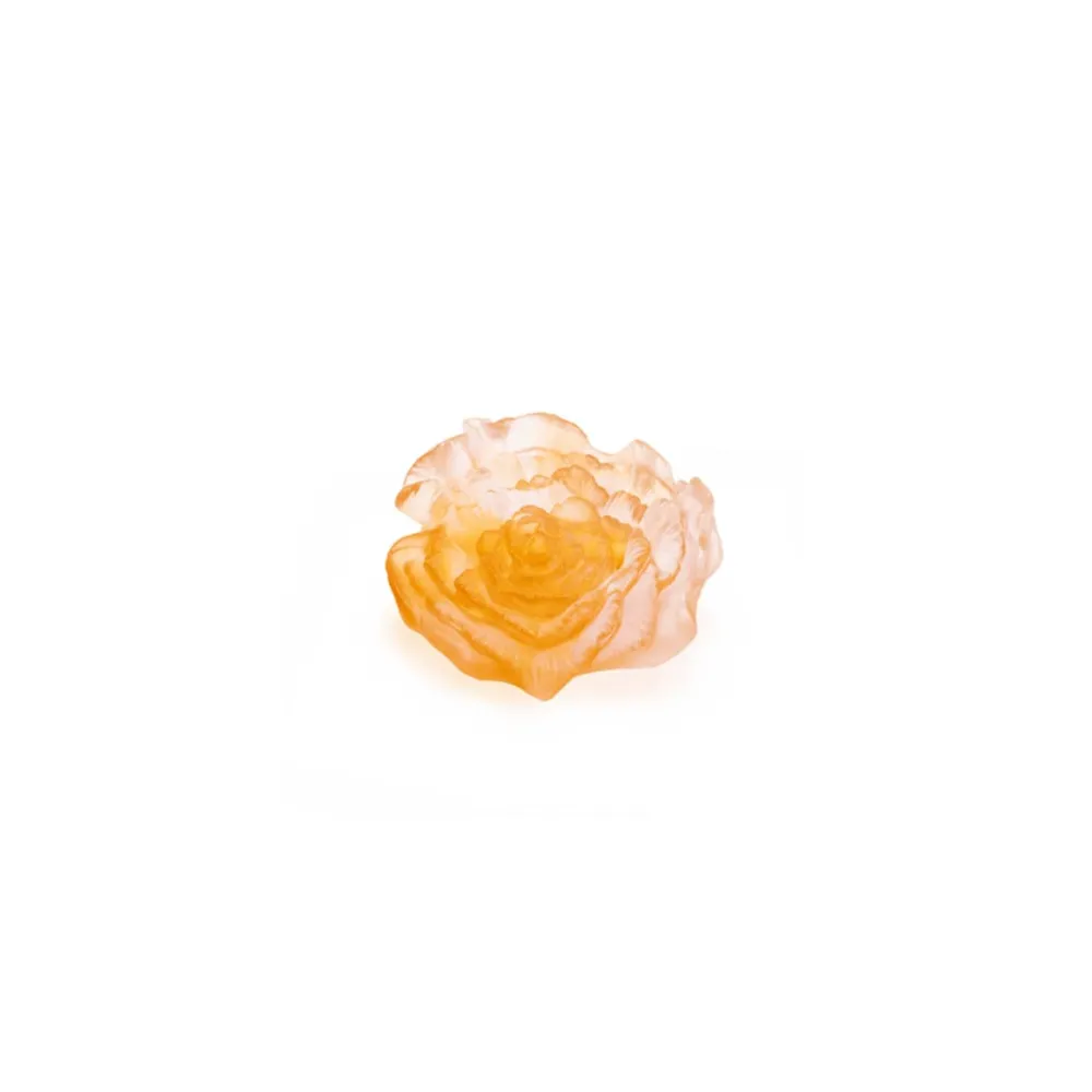 Vessière Cristaux Fleurs Cristal|Sulfures, Presse-Papiers Cristal|Fleur décorative rose royale Daum