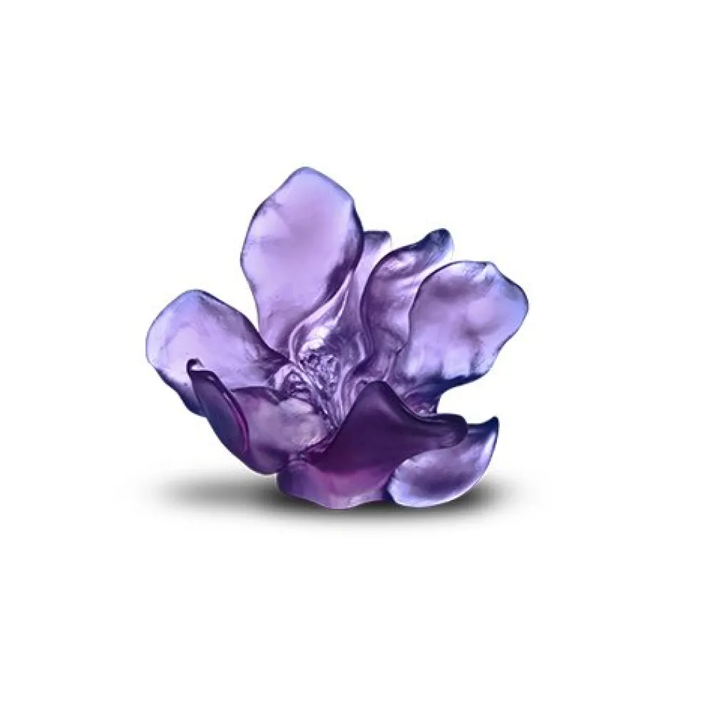 Vessière Cristaux Fleurs Cristal|Sulfures, Presse-Papiers Cristal|Fleur jardin imaginaire daum