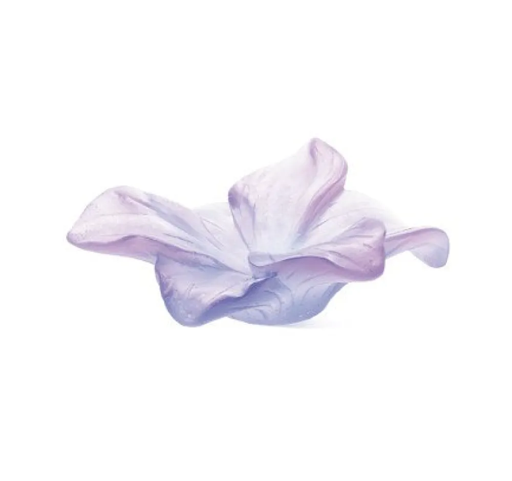 Vessière Cristaux Coupelles Cristal|Fleurs Cristal|Fleur mauve amaryllis daum