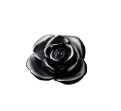 Vessière Cristaux Fleurs Cristal|Sulfures, Presse-Papiers Cristal|Fleur noir rose passion daum