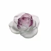 Vessière Cristaux Fleurs Cristal|Sulfures, Presse-Papiers Cristal|Fleur verte rose rose passion daum