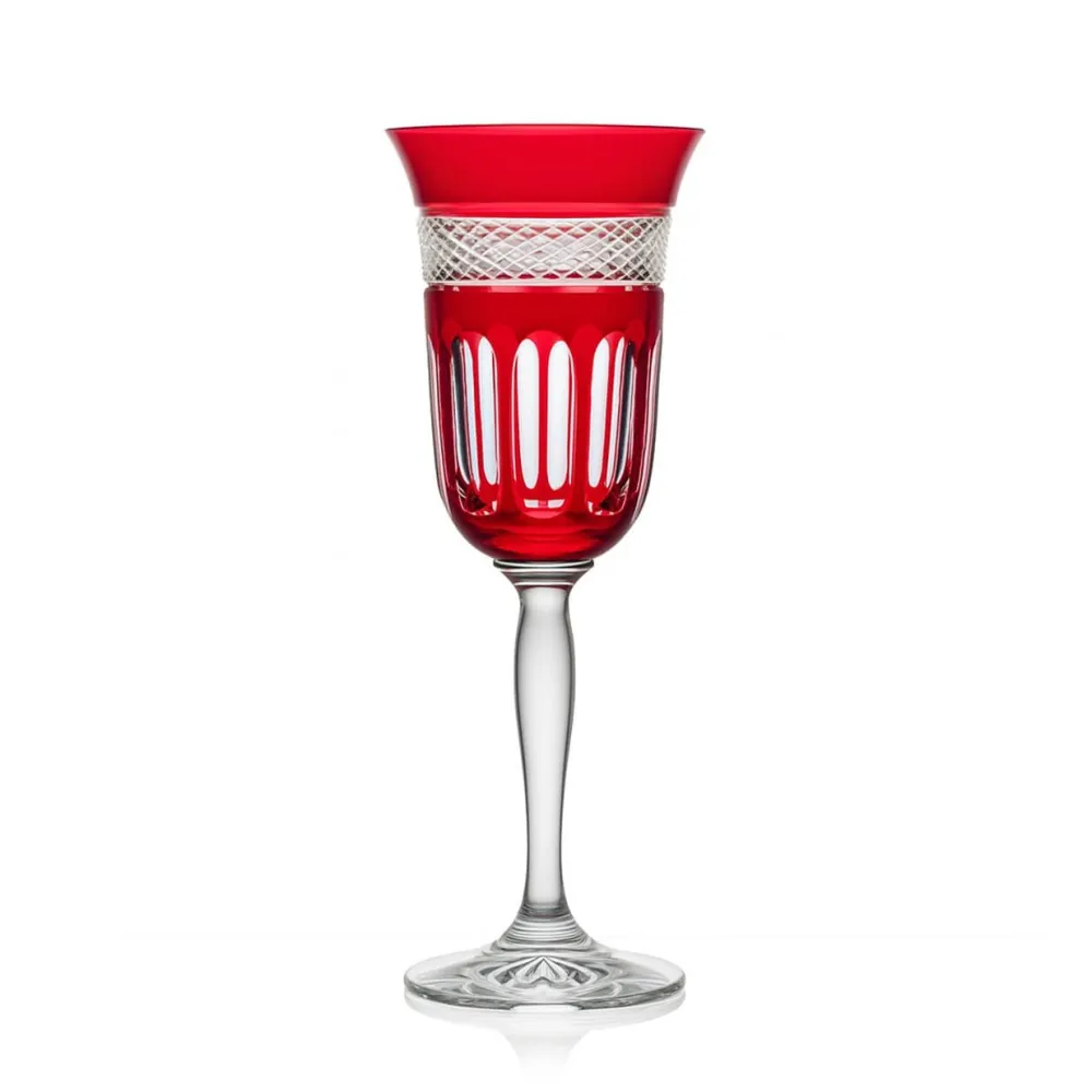 Vessière Cristaux Verre Cristal Couleur|Art De La Table|Flûte champagne mireille (Ancien modèle)