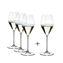 Vessière Cristaux Flûte Champagne|Coffrets Verres Cristal|Flûte champagne Performance Riedel X4 (dont 1 gratuit)