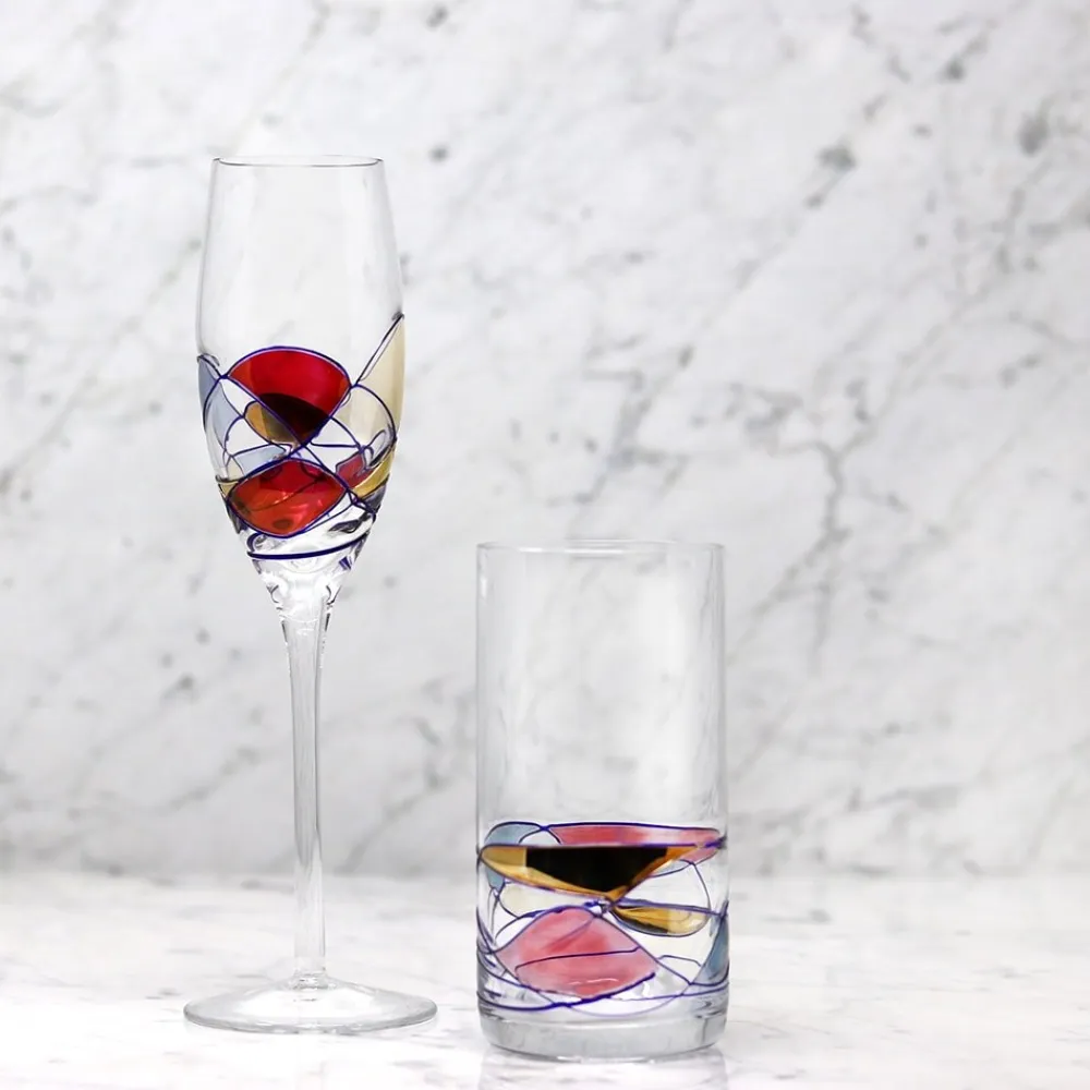 Vessière Cristaux Flûte Champagne|Verre Cristal Couleur|Flûte cristal galleria