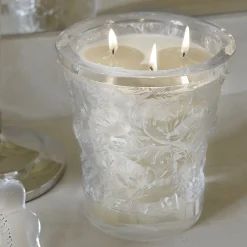 Vessière Cristaux Coupes, Coupelles Et Photophores|Bougies Lalique|Forêt, bougie parfumée cristal lalique