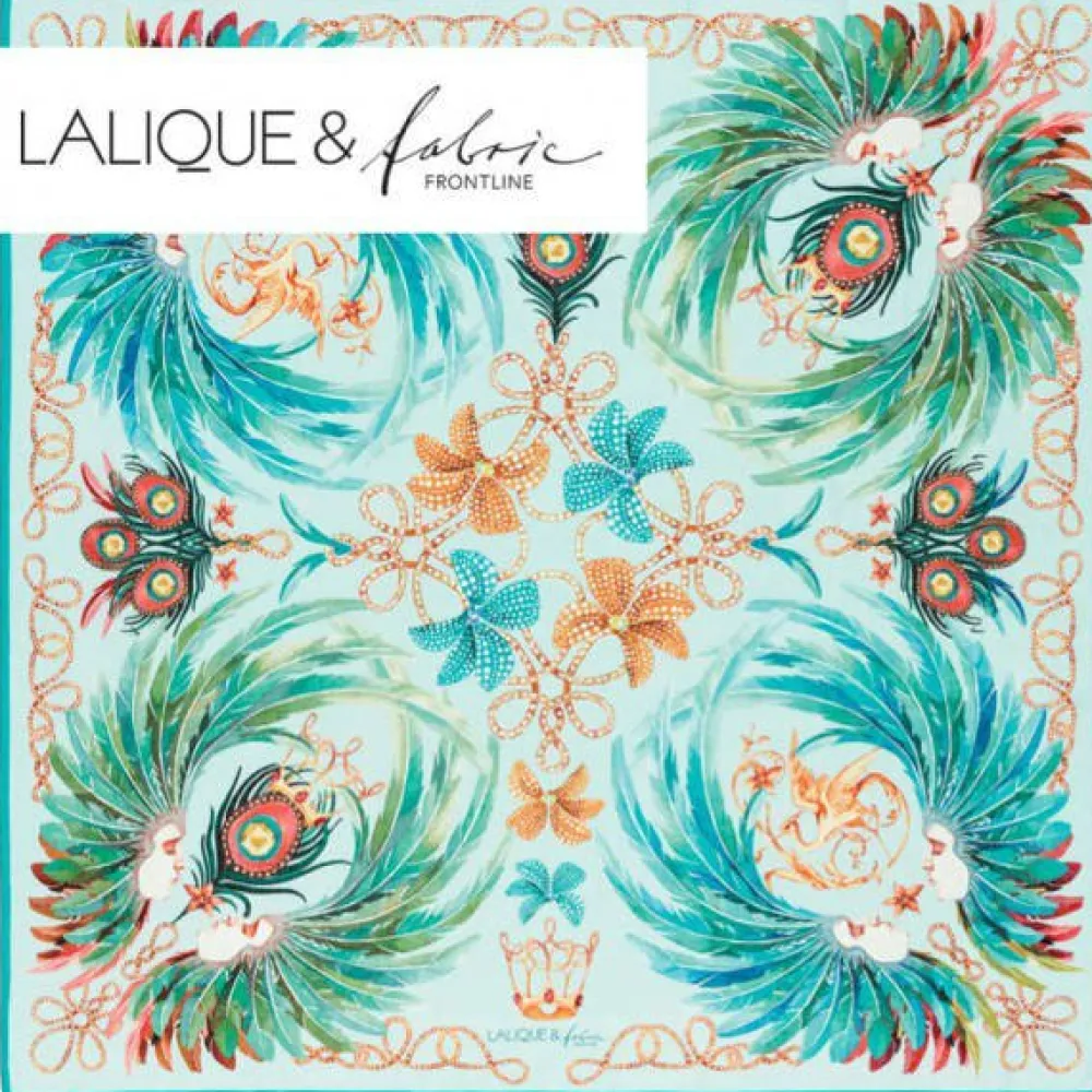 Vessière Cristaux Bijoux|Foulards Lalique|Foulard plumes impériales lalique