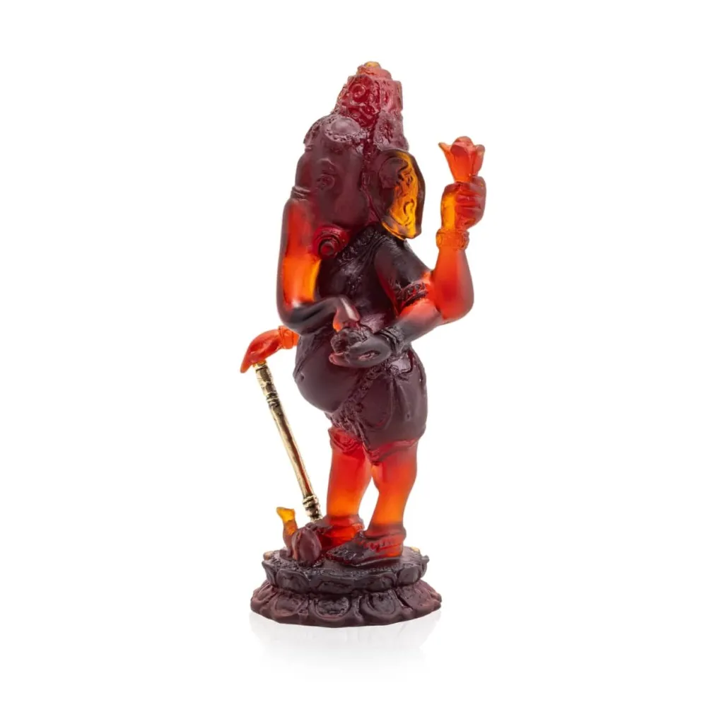 Vessière Cristaux Editions D’Art|Symboles Religieux Cristal|Ganesha ambre Daum