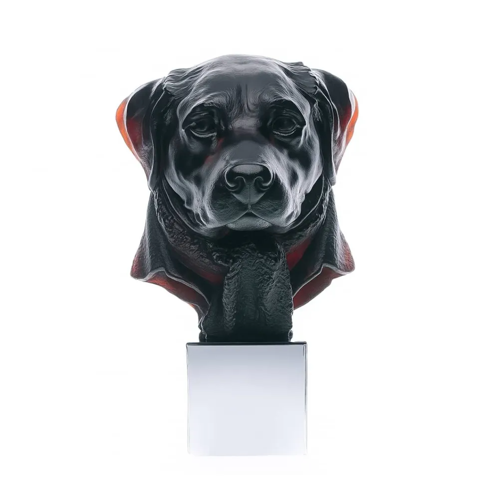 Vessière Cristaux Bestiaire|Animaux Cristal|Gaspard labrador de j.f leroy Daum