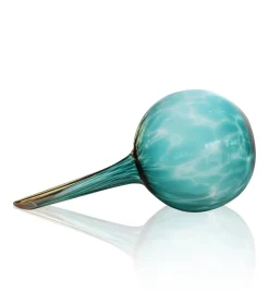 Vessière Cristaux Décoration|Fleurs Cristal|Globe d’arrosage turquoise en cristal de Lorraine