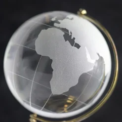 Vessière Cristaux Décoration|Globe terrestre cristal