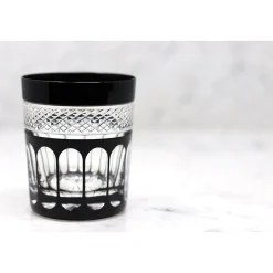 Vessière Cristaux Art De La Table|Verre À Whisky|Gobelet cristal noir pénombre