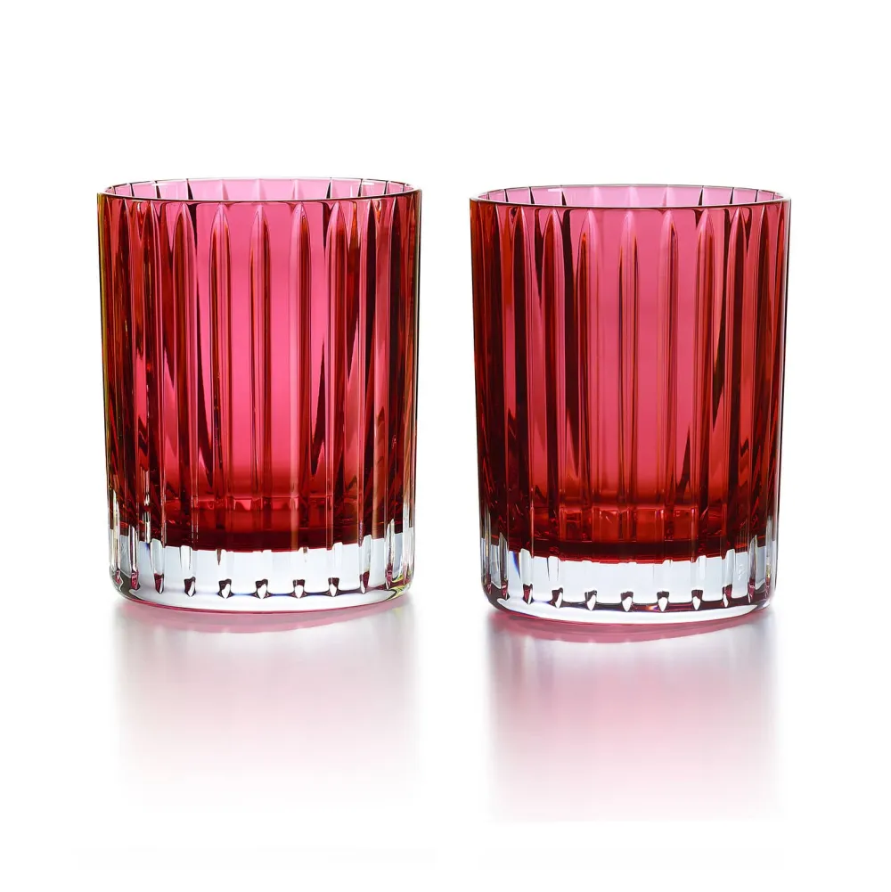 Vessière Cristaux Art De La Table|Verre À Whisky|Gobelet harmonie rouge x2 baccarat