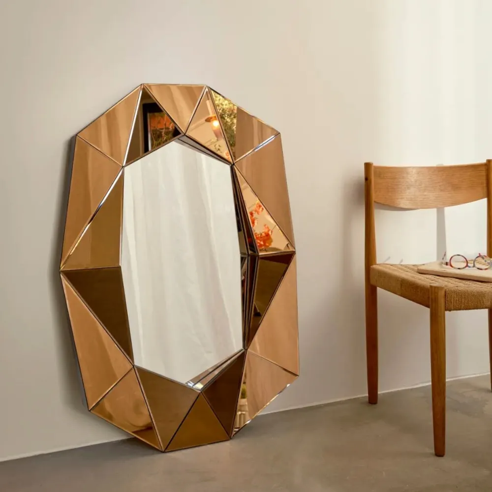 Vessière Cristaux Miroir|Grand Miroir cristal diamant bronze Reflections Copenhagen