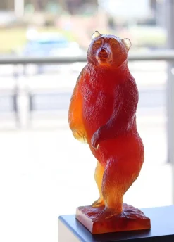 Vessière Cristaux Bestiaire|Animaux Cristal|Grizzli ours ambre daum