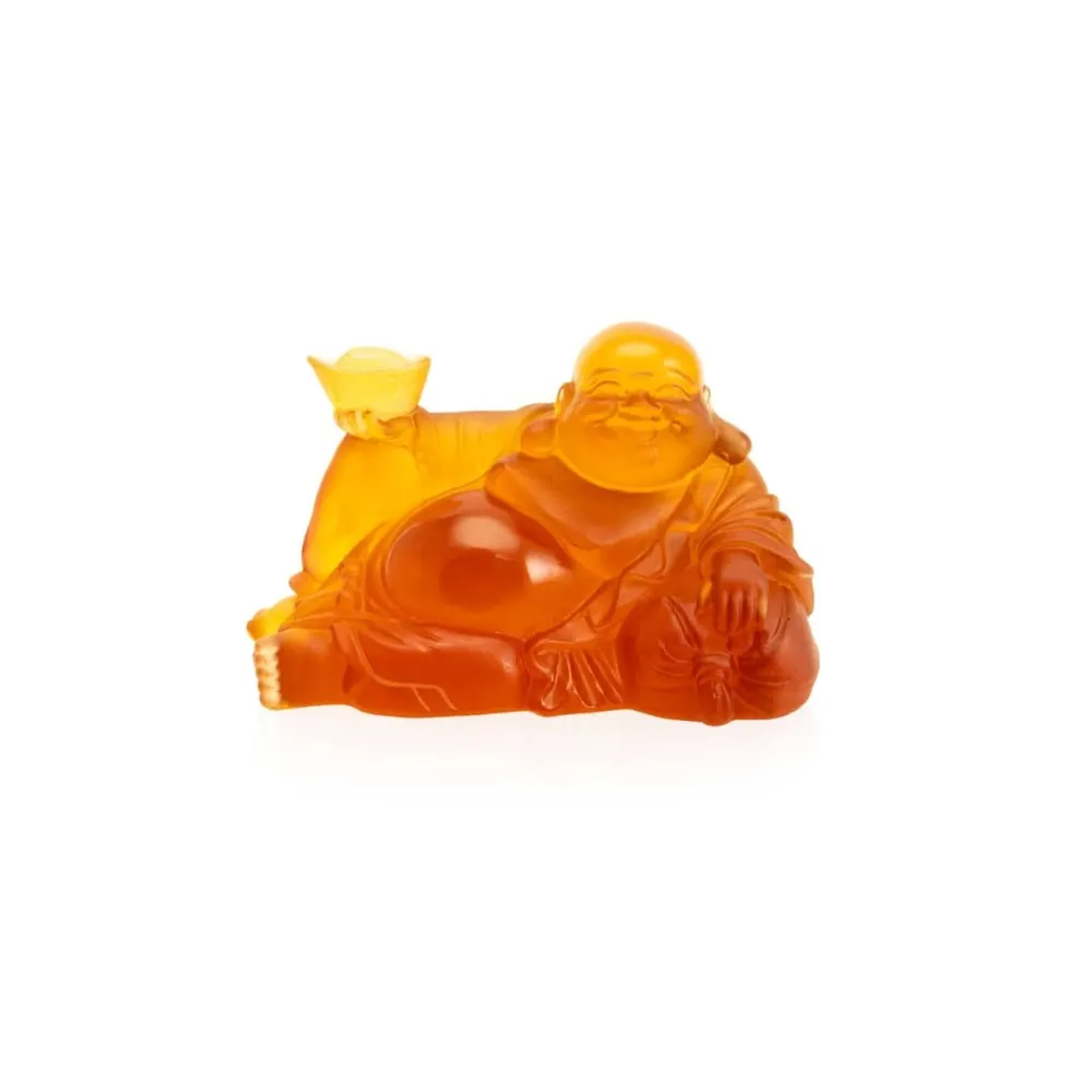 Vessière Cristaux Editions D’Art|Éditions D’Art Cristal|Happy Buddha ambre Daum
