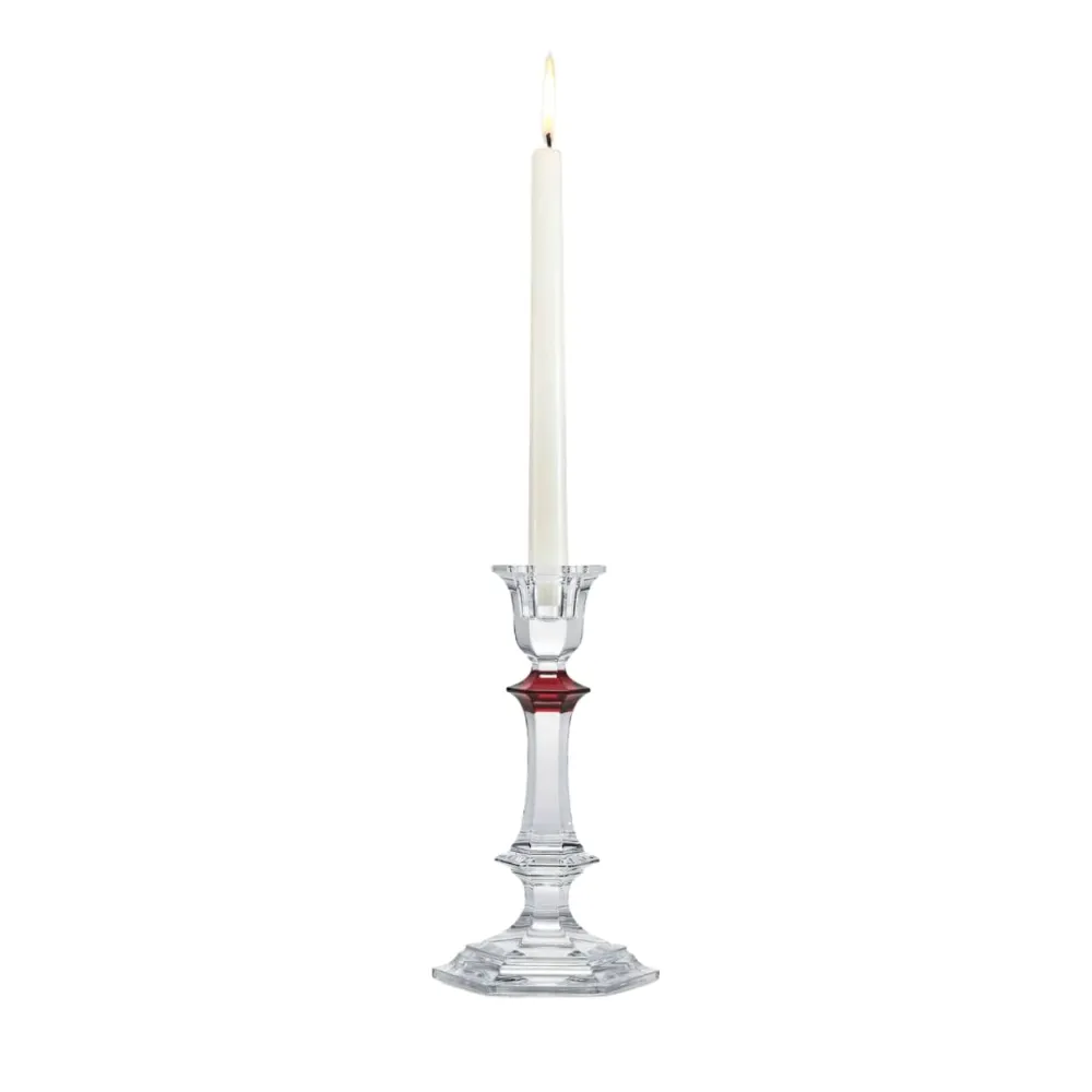 Vessière Cristaux Coupes, Coupelles Et Photophores|Photophores, Bougeoirs Cristal|Harcourt bougeoir rouge Baccarat