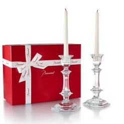 Vessière Cristaux Photophores, Bougeoirs Cristal|Coupes, Coupelles Et Photophores|Harcourt bougeoir x2 baccarat