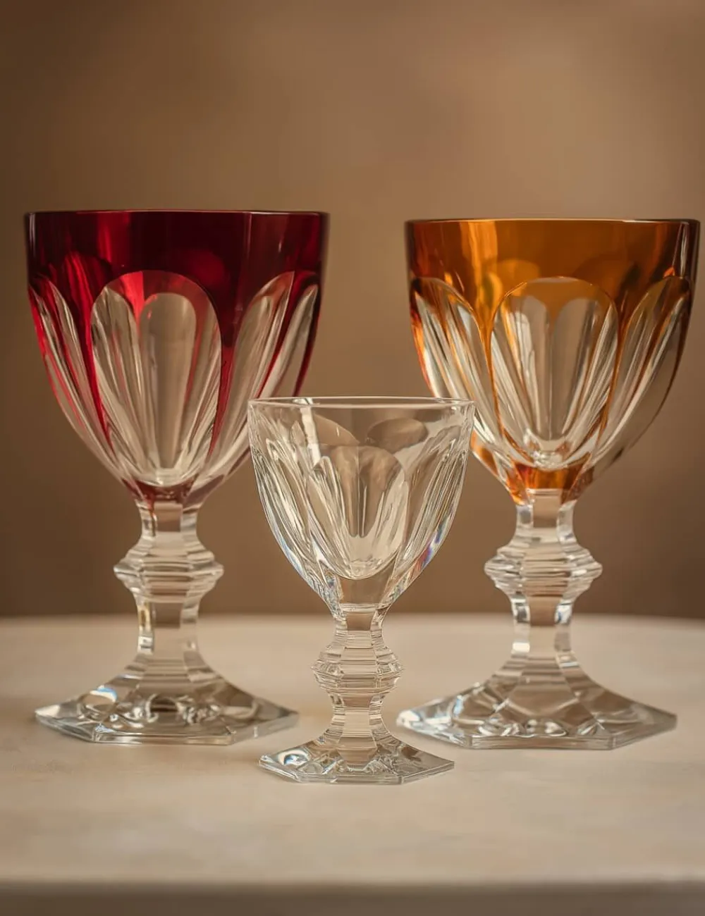 Vessière Cristaux Verre Cristal Couleur|Verre Cristal|Harcourt magnum verre Anap couleur 250 ex Baccarat