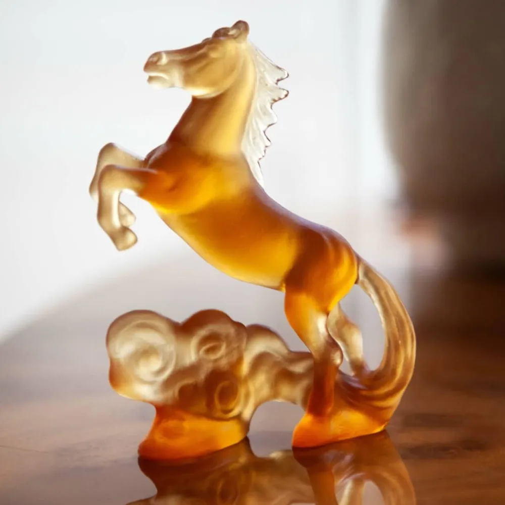 Vessière Cristaux Editions D’Art|Bestiaire|Horoscope Cheval ambre 2026 Daum