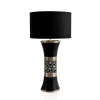 Vessière Cristaux Lampes|Lampes Cristal|Lampe Bayadère Graphit Flowers Émaux de Longwy
