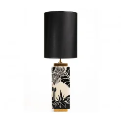 Vessière Cristaux Lampes|Lampe bougeoir carré Bahia Émaux de Longwy