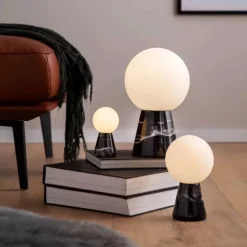 Vessière Cristaux Lampes Cristal|Lampe Carrara marbre noir Villeroy & Boch