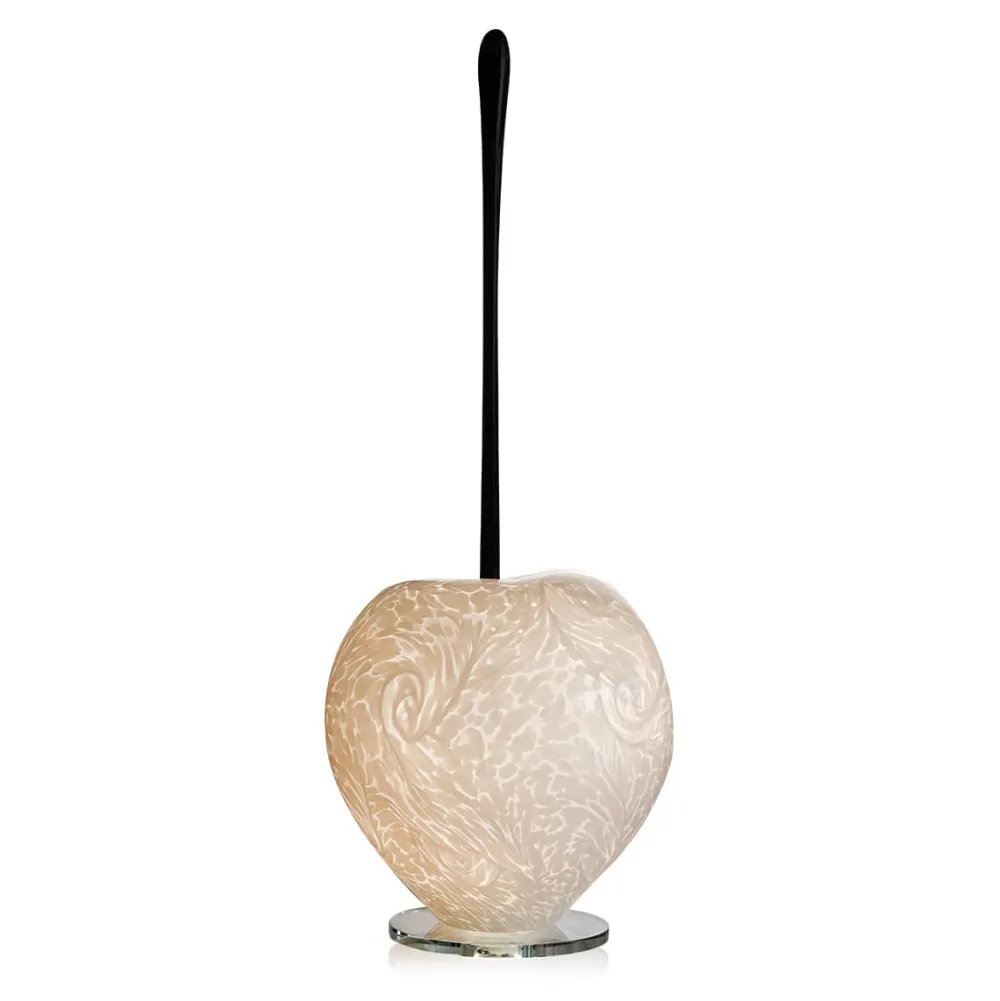 Vessière Cristaux Luminaires|Lampes Cristal|Lampe cerise blanc cristal de Lorraine