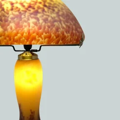 Vessière Cristaux Luminaires|Lampes Cristal|Lampe champignon pâte de verre ivoire 7030
