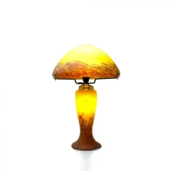 Vessière Cristaux Luminaires|Lampes Pâte De Verre|Lampe champignon pâte de verre ivoire