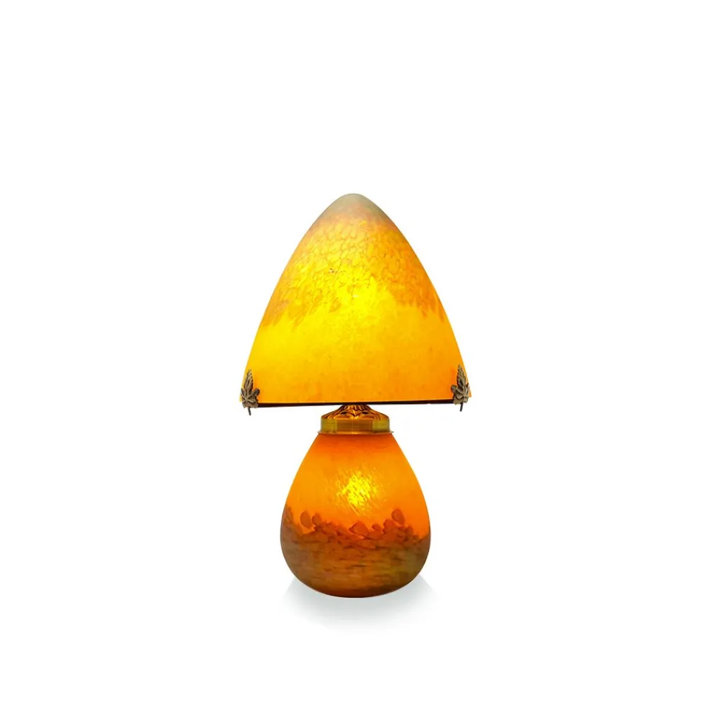 Vessière Cristaux Lampes Pâte De Verre|Lampes Cristal|Lampe champignon pâte de verre retro 019