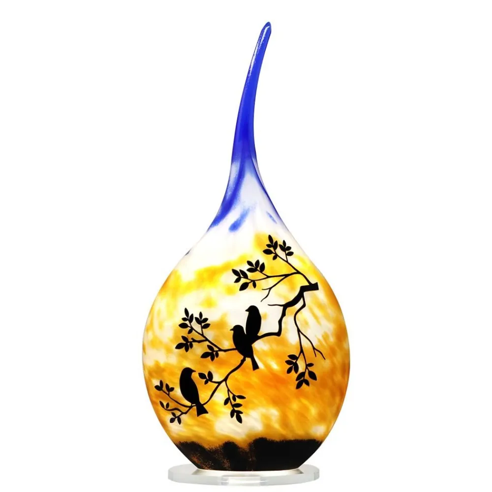 Vessière Cristaux Luminaires|Lampes Pâte De Verre|Lampe cristal art nouveau N°1