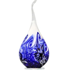 Vessière Cristaux Lampes Cristal|Luminaires|Lampe flamme cristal bleu Cristal de Lorraine