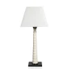 Vessière Cristaux Lampes|Lampes Cristal|Lampe Haute Bamboo Faïence de Longwy – Noir et platine