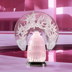 Vessière Cristaux Luminaires|Lampes Cristal|Lampe hirondelles lalique