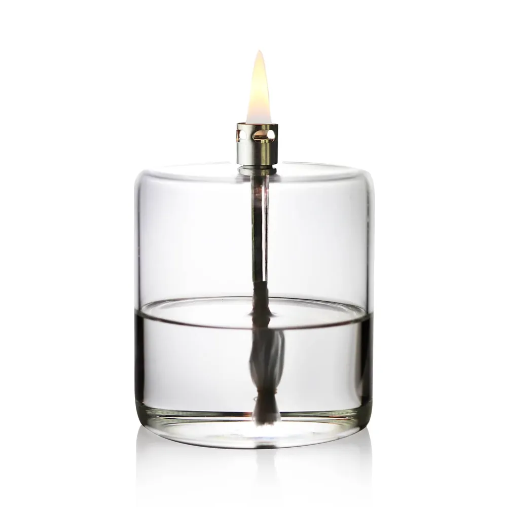 Vessière Cristaux Photophores, Bougeoirs Cristal|Coupes, Coupelles Et Photophores|Lampe huile en verre cylindre