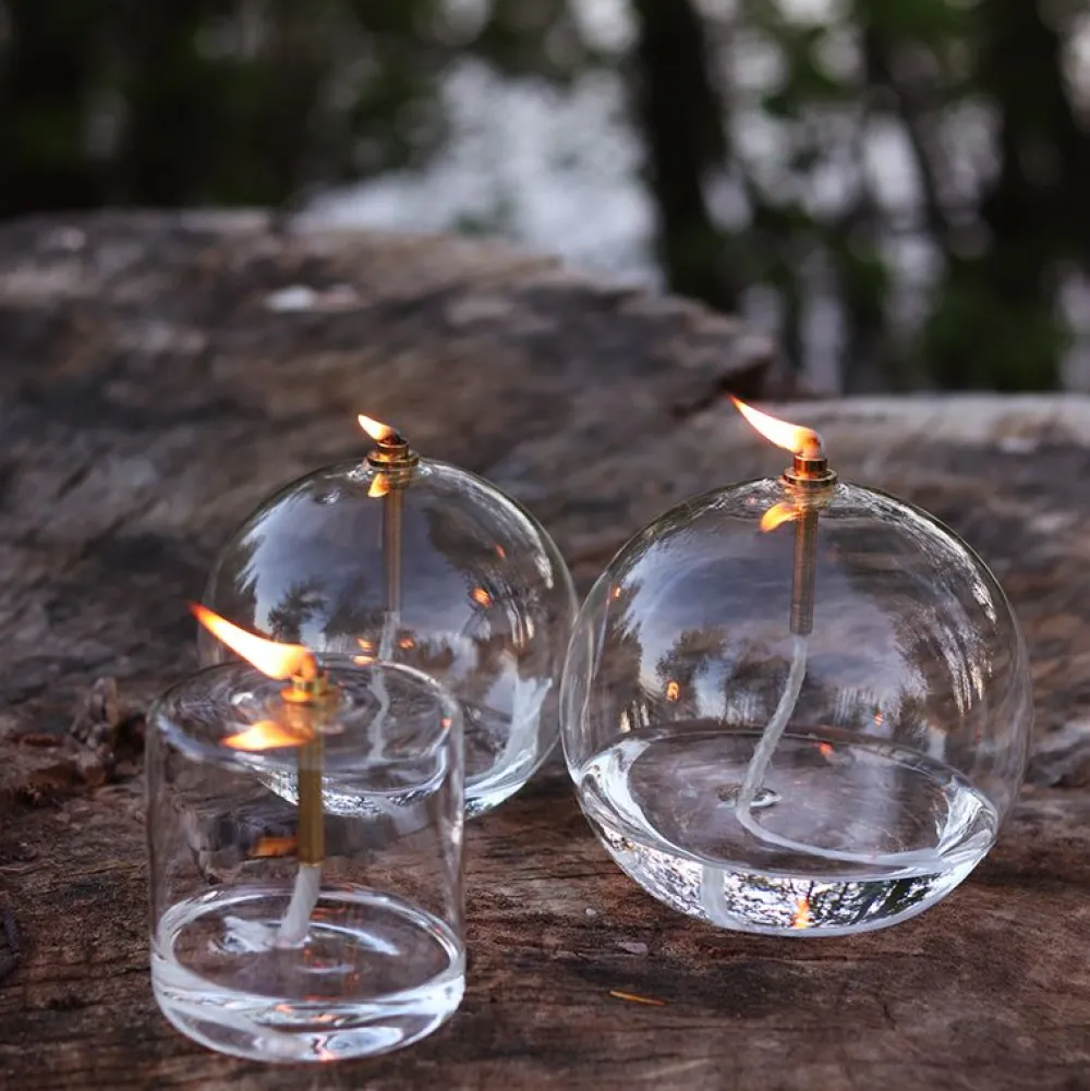 Vessière Cristaux Photophores, Bougeoirs Cristal|Coupes, Coupelles Et Photophores|Lampe huile en verre cylindre