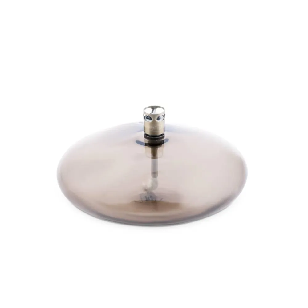 Vessière Cristaux Lampes Cristal|Coupes, Coupelles Et Photophores|Lampe huile galet couleur champagne