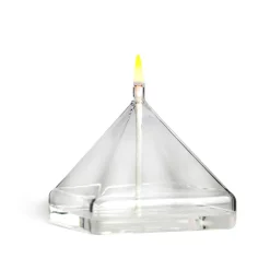 Vessière Cristaux Coupes, Coupelles Et Photophores|Lampes Cristal|Lampe huile pyramide verre