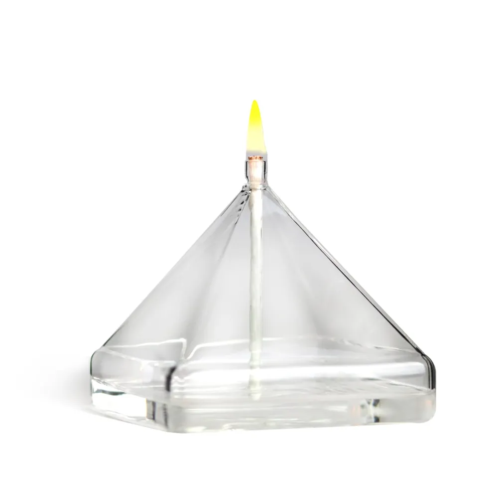 Vessière Cristaux Coupes, Coupelles Et Photophores|Lampes Cristal|Lampe huile pyramide verre