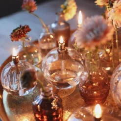 Vessière Cristaux Photophores, Bougeoirs Cristal|Coupes, Coupelles Et Photophores|Lampe huile sphère verre mm