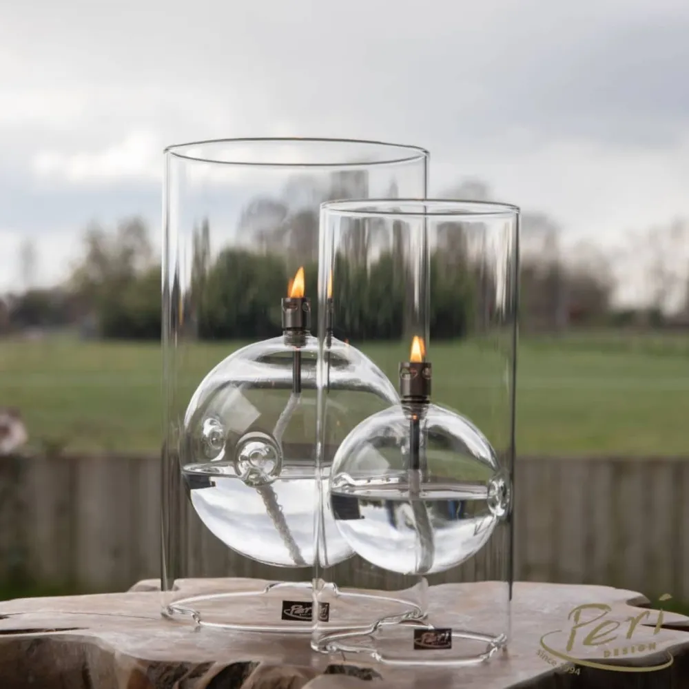 Vessière Cristaux Lampes Cristal|Coupes, Coupelles Et Photophores|Lampe huile sphère verre photophore