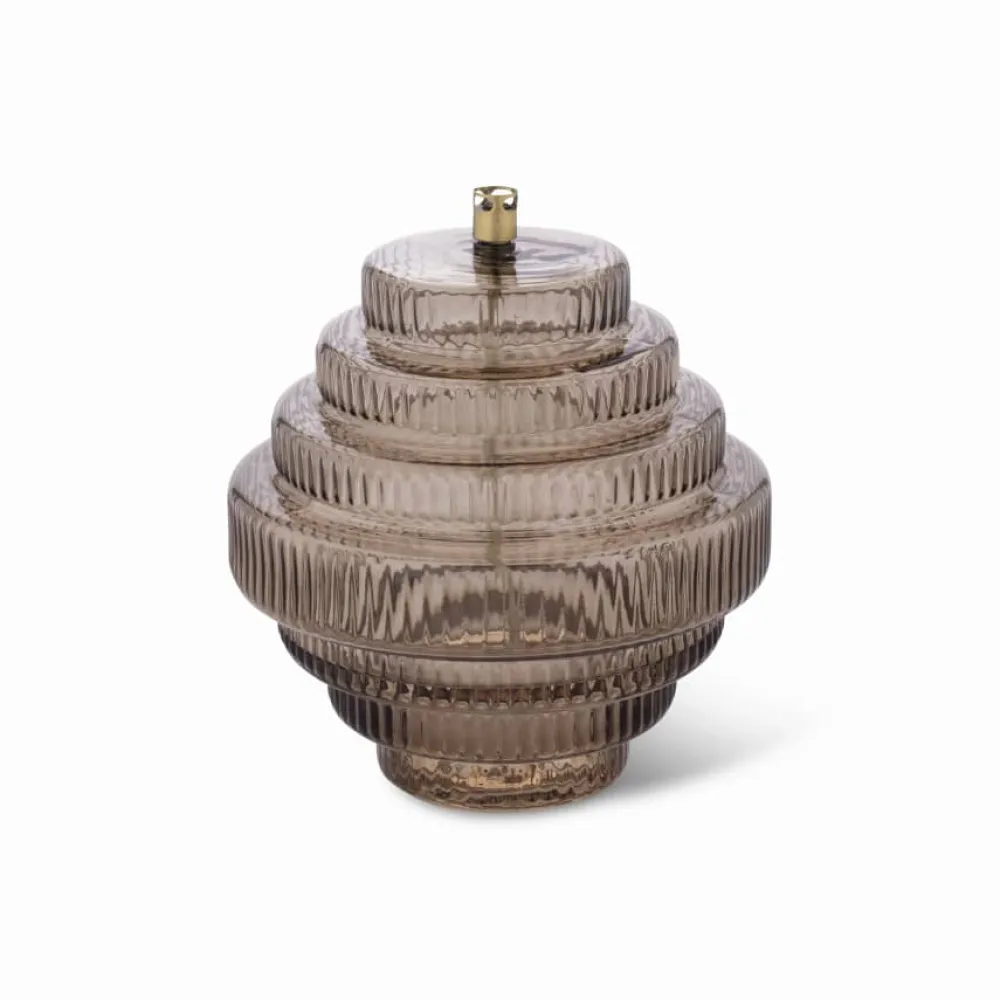 Vessière Cristaux Lampes Cristal|Coupes, Coupelles Et Photophores|Lampe huile Twin champagne