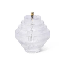 Vessière Cristaux Coupes, Coupelles Et Photophores|Lampes Cristal|Lampe huile Twin verre incolore