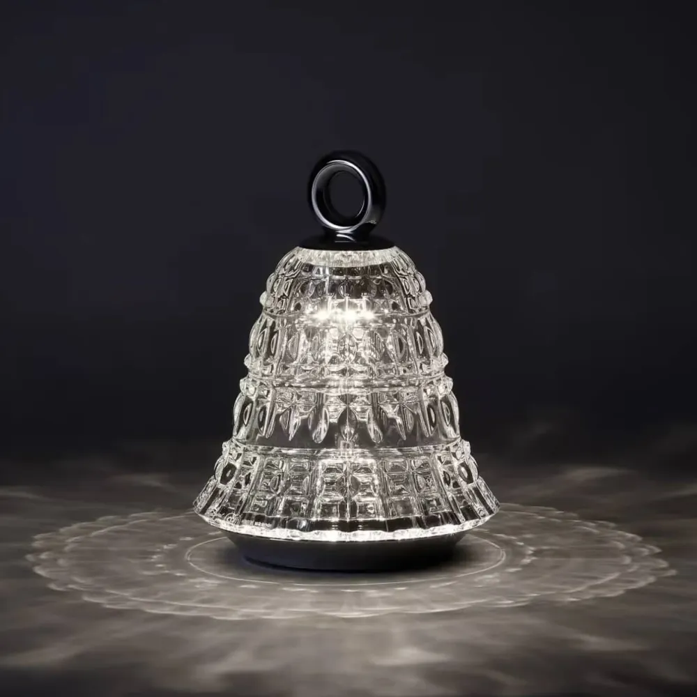 Vessière Cristaux Luminaires|Lampes Cristal|Lampe nomade New Antique Clochette Baccarat