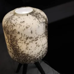 Vessière Cristaux Luminaires|Lampes Cristal|Lampe noord en verre incolore et or