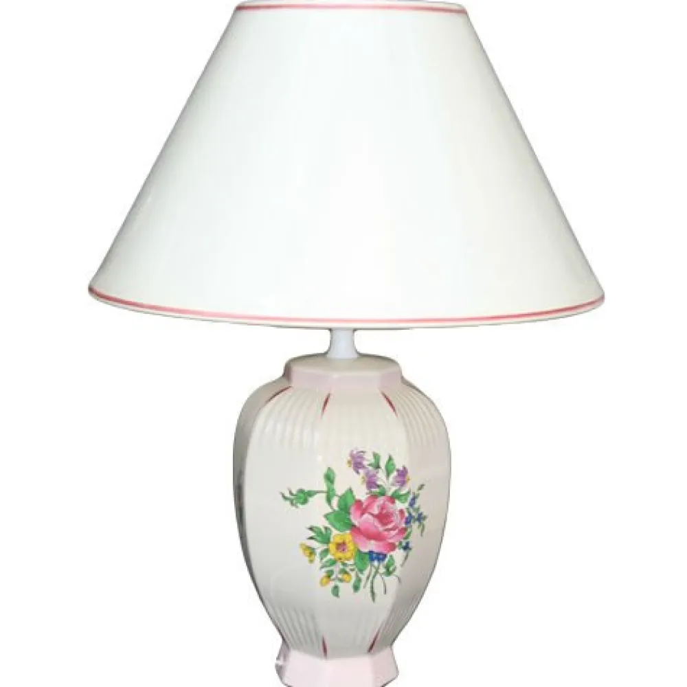 Vessière Cristaux Lunéville|Lampe pans faïence lunéville