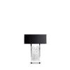 Vessière Cristaux Lampes Cristal|Luminaires|Lampe Poséidon cristal Lalique abat-jour blanc