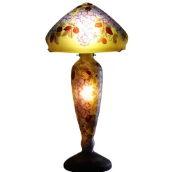 Vessière Cristaux Lampes Pâte De Verre|Lampes Cristal|Lampe pâte de verre art nouveau – j Tip Gallé